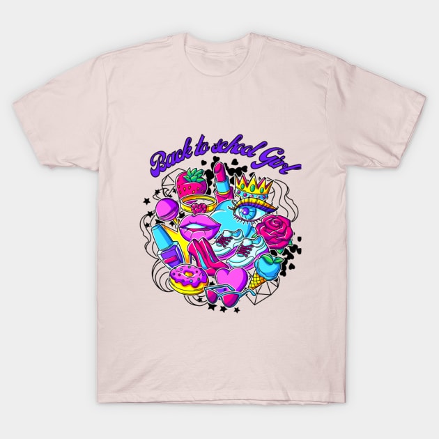 Back to school girl T-Shirt by Olivka Maestro